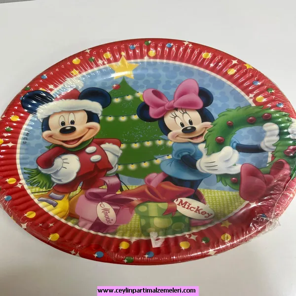 Mıckey Mause Temalı Karton Tabak